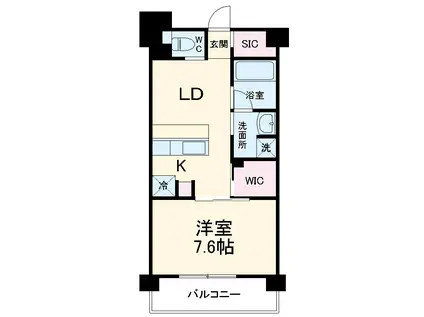 ART RESIDENCE IN OOTAKA-NO-MOR(1LDK/1階)の間取り写真