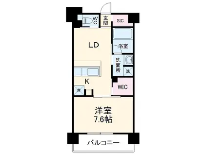 ART RESIDENCE IN OOTAKA-NO-MOR(1LDK/4階)の間取り写真