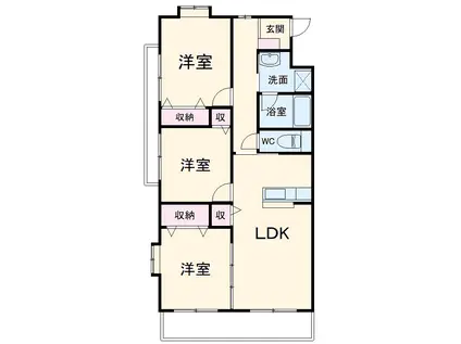 SAKURA(3LDK/2階)の間取り写真