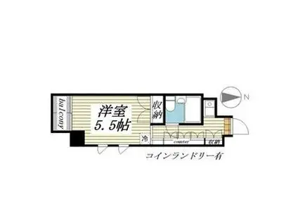 メゾン・ド・セレブラル B棟(ワンルーム/6階)の間取り写真