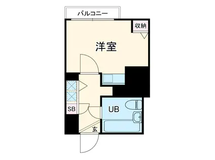 SS第3ビル(ワンルーム/8階)の間取り写真