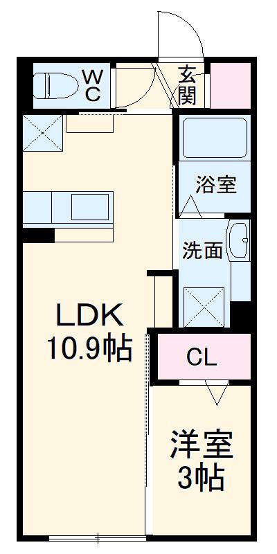 CONTRAIL(1LDK/2階)の間取り写真