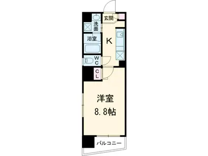 アールズタワー東山公園(1K/7階)の間取り写真