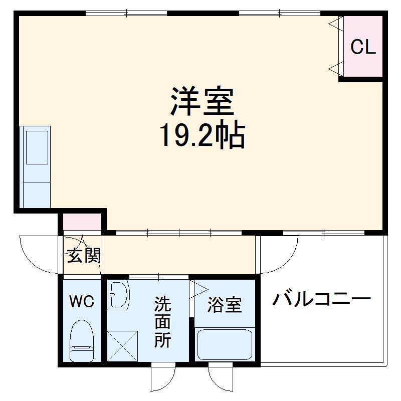 セブンハイツ(ワンルーム/4階)の間取り写真