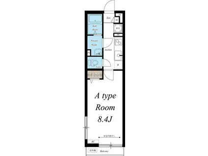 リブリ・保谷エトワール(1K/2階)の間取り写真