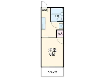 FLEET B棟(1K/2階)の間取り写真