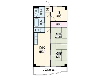 コーエイマンション久里浜(2SDK/2階)の間取り写真