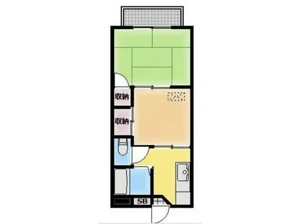 シティハイツ森崎(2K/3階)の間取り写真