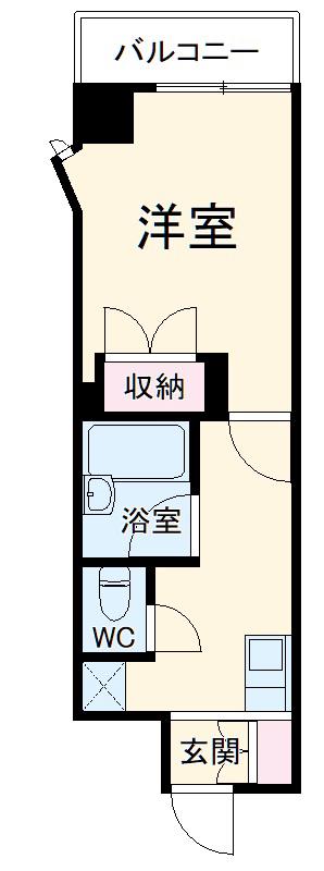 アーバンハイツ1(1K/3階)の間取り写真