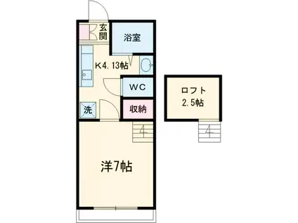 サカイノマンション(1K/3階)の間取り写真