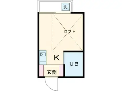 第8紀州ハイツ(ワンルーム/1階)の間取り写真