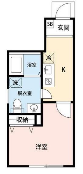 マイナビSTAY蒔田(1K/3階)の間取り写真