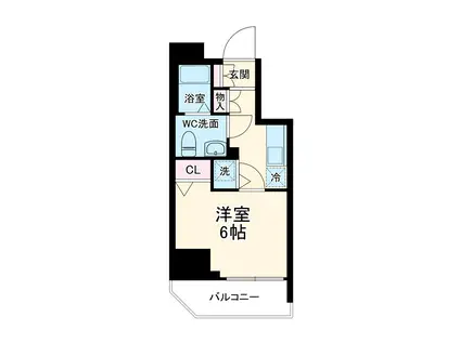 SHOKEN RESIDENCE 横浜阪東橋(1K/11階)の間取り写真