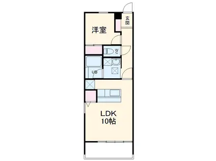 イル・ミリオーネ(1LDK/1階)の間取り写真