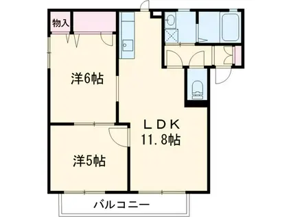 グラン・ドルチェ D棟(2LDK/1階)の間取り写真