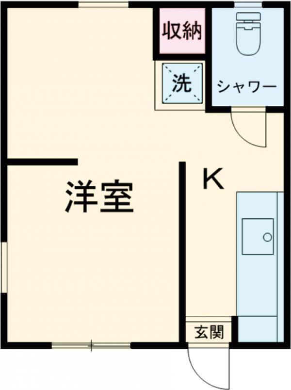 コーポ儀保(1K/3階)の間取り写真
