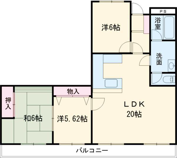 メゾン・ド・コアさくら館(3LDK/2階)の間取り写真