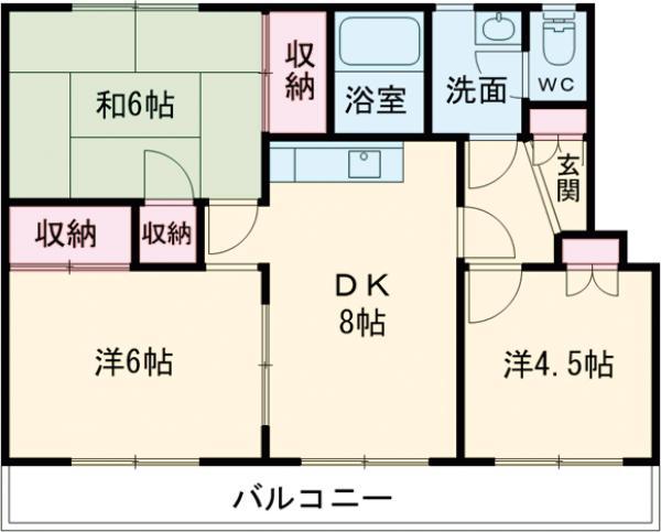 コスモスイトウ(3DK/2階)の間取り写真