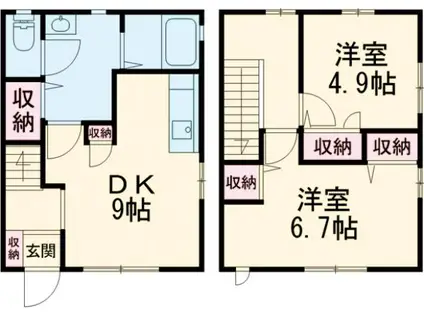 メゾン・ド・プリンＡ(2DK)の間取り写真