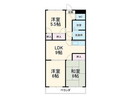 AMOURMIWA(3LDK/5階)の間取り写真