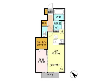 ソフィアグランデ(1LDK/1階)の間取り写真