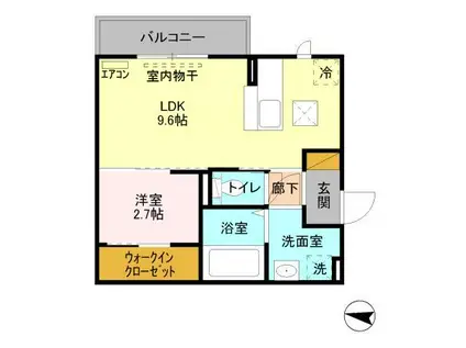 ダイシエル(1LDK/1階)の間取り写真