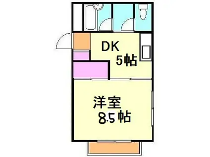 ベイサイド花みずき(1DK/7階)の間取り写真