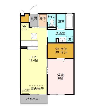 シャンテクレールⅡ(1LDK/1階)の間取り写真