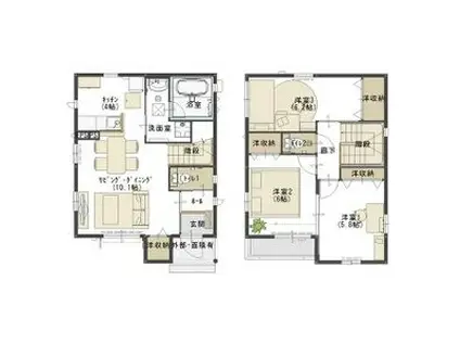 東北新幹線 宇都宮駅 徒歩33分 2階建 築11年(3LDK)の間取り写真