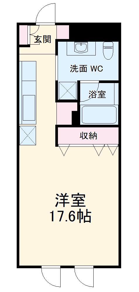 ゼルコヴァ(ワンルーム/5階)の間取り写真