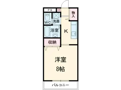 ヴィラ・エスポワールⅡ(1DK/3階)の間取り写真