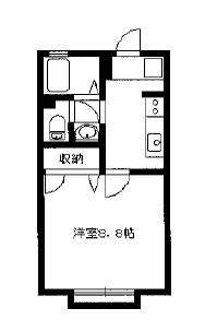 サンライフコーポ(1K/1階)の間取り写真