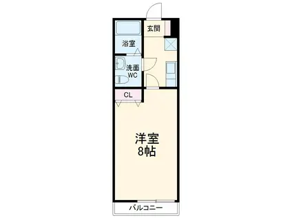 フラットテン(1K/1階)の間取り写真