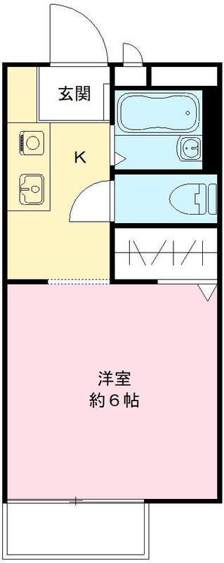 サントラピーヌ(1K/2階)の間取り写真