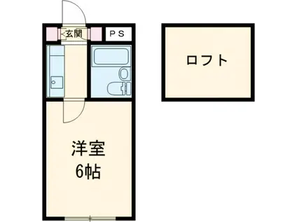 ベルヴィラ狭山(1K/1階)の間取り写真
