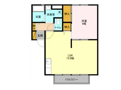 コンフォール A棟(1LDK/1階)の間取り写真
