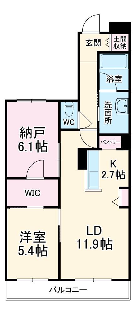 ヒノパティオ(1SLDK/1階)の間取り写真