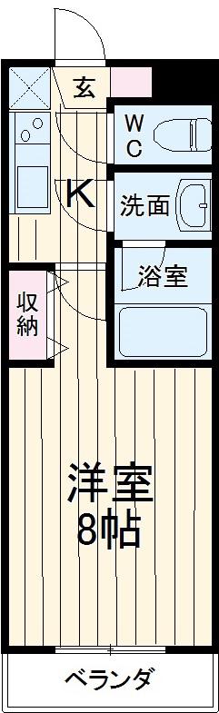 エーデルTD(1K/3階)の間取り写真