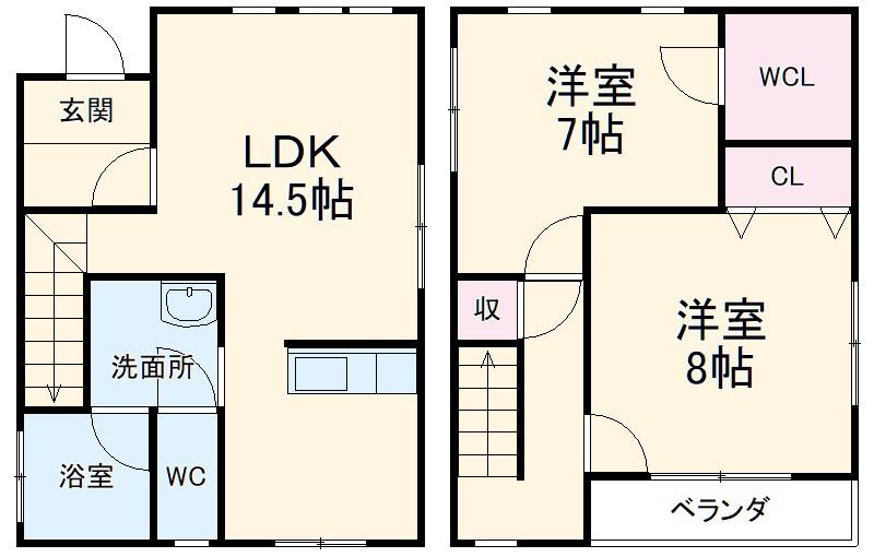 両毛線 伊勢崎駅 徒歩35分 2階建 築6年(2LDK)の間取り写真