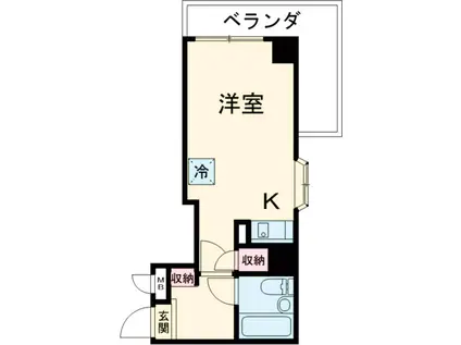 メゾン・ド・エストⅠ(ワンルーム/6階)の間取り写真