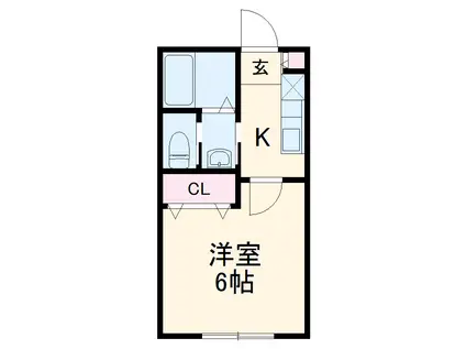 ND HOUSE(1K/2階)の間取り写真