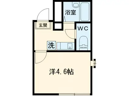 シャンテお花茶屋Ⅱ(1K/2階)の間取り写真