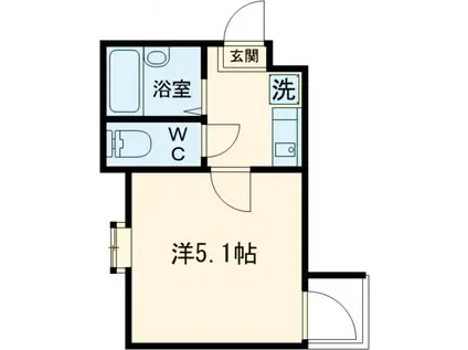 シャンテお花茶屋Ⅱ(1K/2階)の間取り写真