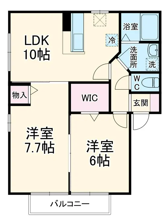 サンパティークC館 2階階 間取り
