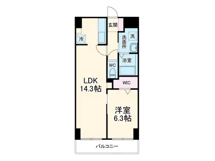 グランチェスタ(1LDK/4階)の間取り写真