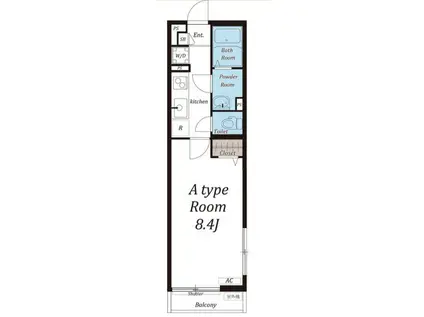 リブリ・上福岡Ⅱ(1K/3階)の間取り写真