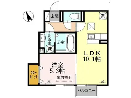 アリウムガーデン(1LDK/2階)の間取り写真