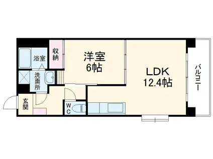 ノブリス港北(1LDK/5階)の間取り写真