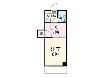 みずほ台宝マンション(1SK/2階)の間取り写真