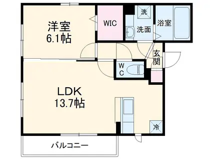 サン クラージュ(1LDK/3階)の間取り写真
